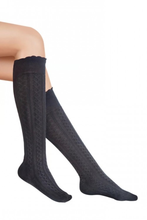Daymod Dafne Soft Dizaltı Çorap Siyah