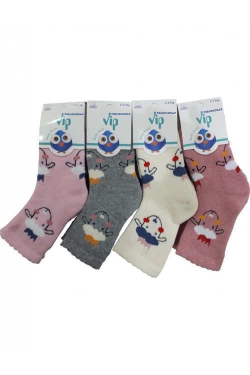 New Vip 12 Çift Pamuklu Kışlık Kalın Havlu Kız Bebek Soket Çorap