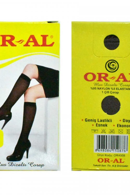 Oral 12 Çift Kadın 40 Den Mus Dizaltı Pantolon Çorap Renk:87-Duman