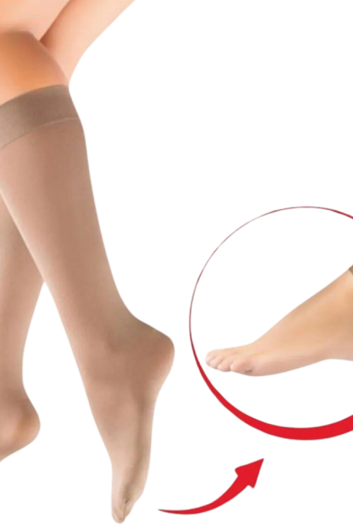 TrendCorap 3 Çift Burnu Açılabilen Çok Amaçlı Pratik Abdest Dizaltı Çorabı - Bronz