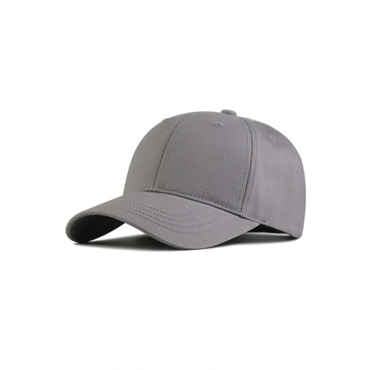 TrendCorap Spor Düz Gri Unisex Ayarlanabilir Kep
