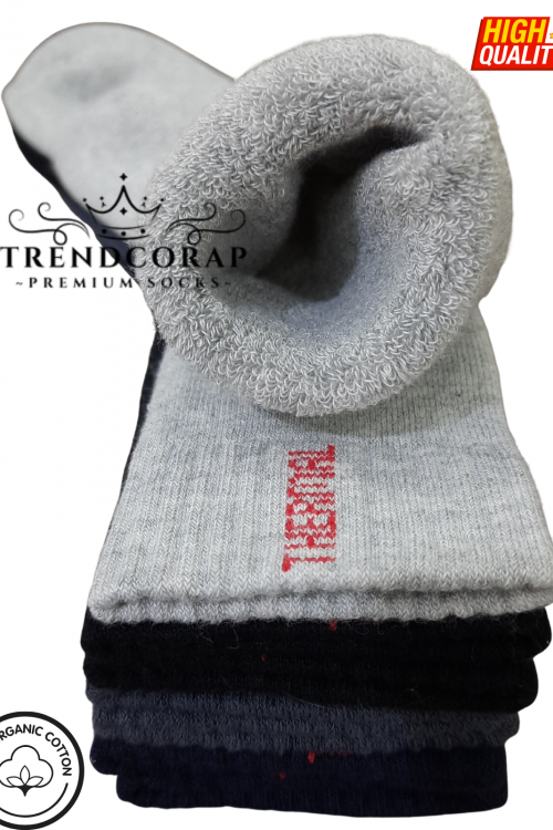 Erkek Çocuk Kışlık Havlu Termal Çorap Seti 4’lü | %100 Pamuk | 3–12 Yaş | Renkli Soket Çoraplar