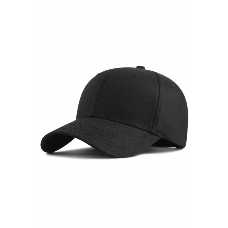 TrendCorap Spor Düz Siyah Unisex Ayarlanabilir Kep