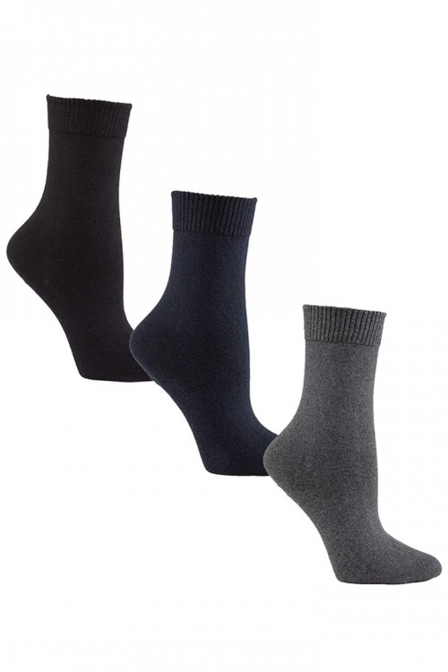 TrendCorap Premium Serisi 6 Çift Lastiksiz Pamuklu Diyabetik Şeker Çorabı 42-45