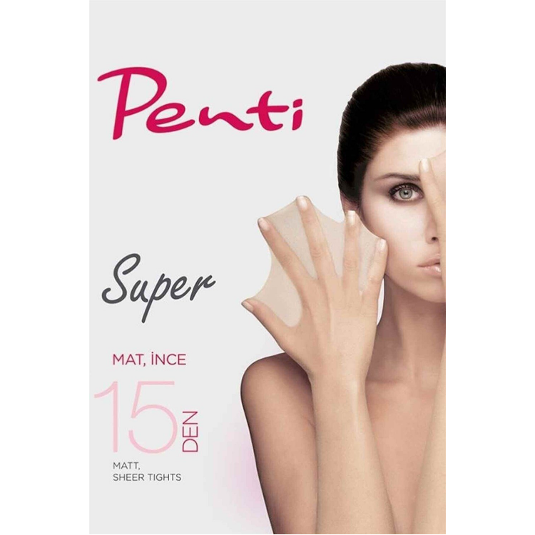 Penti Süper İnce 15 Den Mat Külotlu Çorap 500-Siyah