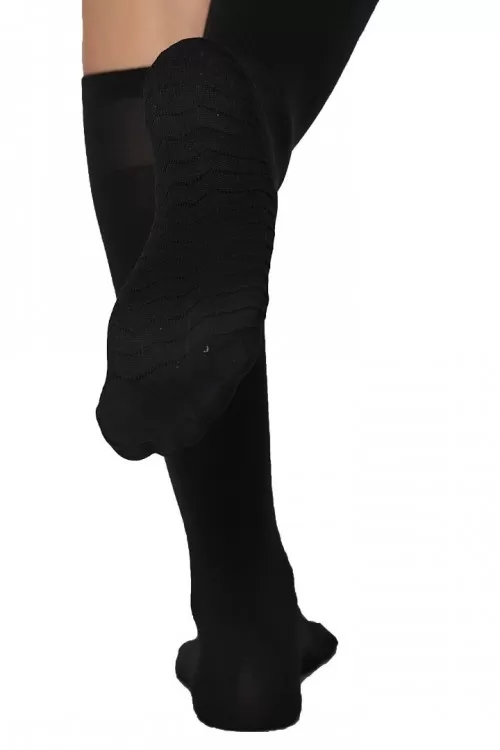 Bella Calze Mikro 70 Masaj Kadın Dizaltı Çorap Siyah