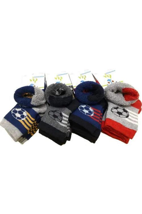 New Vip 12 Çift Pamuklu Kışlık Kalın Havlu Erkek Bebek Soket Çorap