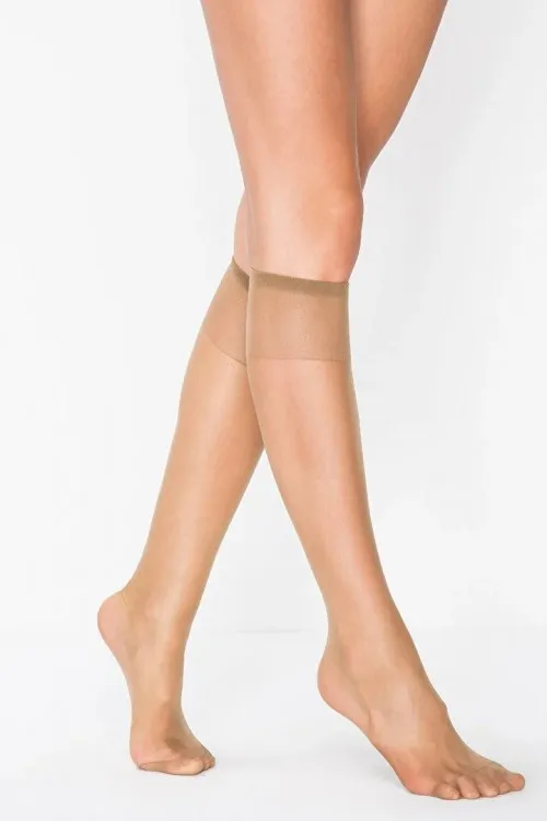 Penti Fit 15 Parlak Dizaltı Pantolon Çorabı 86-Vizon