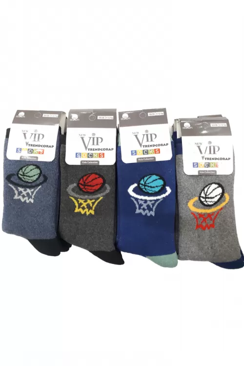 New Vip 12 Çift Pamuklu Kışlık Havlu Erkek Çocuk Soket Çorap 