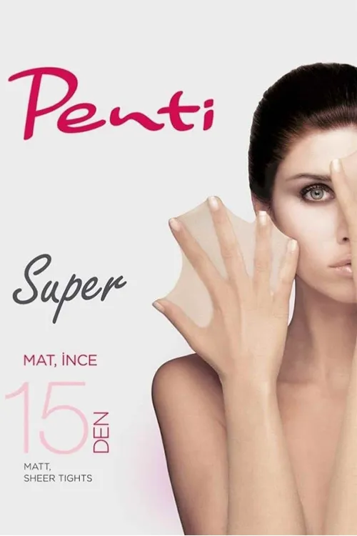 Penti Süper İnce 15 Den Mat Külotlu Çorap 500-Siyah