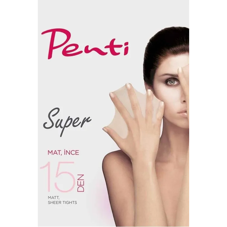 Penti Süper İnce 15 Den Mat Külotlu Çorap 500-Siyah
